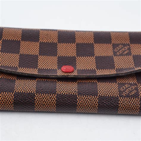 louis vuitton emilie wallet damier ebene|Louis Vuitton damier long wallet.